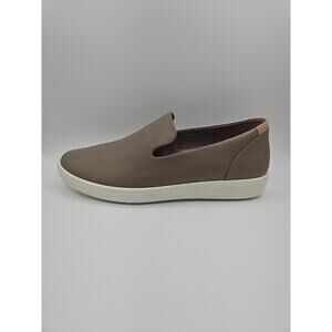 ECCO Soft 7 Womens Slip On Sneaker Shoes Round Toe Taupe Powder EU 39/ US 8.5